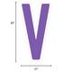 Purple Letter (V) Corrugated Plastic Yard Sign, 30in